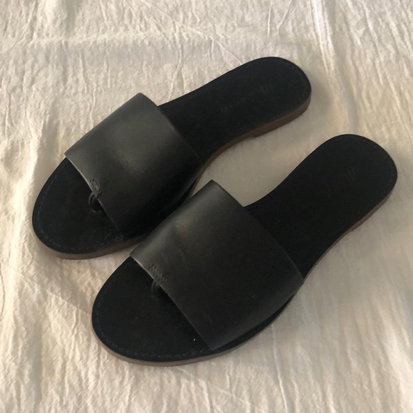 Madewell Shoes - Madewell The Boardwalk Post Slide Sandal in leather